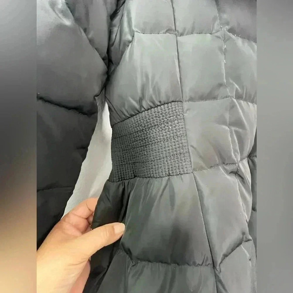Cole Haan Down and Feathers Fill Hooded Puffer Coat with Inside ZipperBibb Sz S - Picture 5 of 16